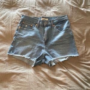 Levi high waisted jean shorts